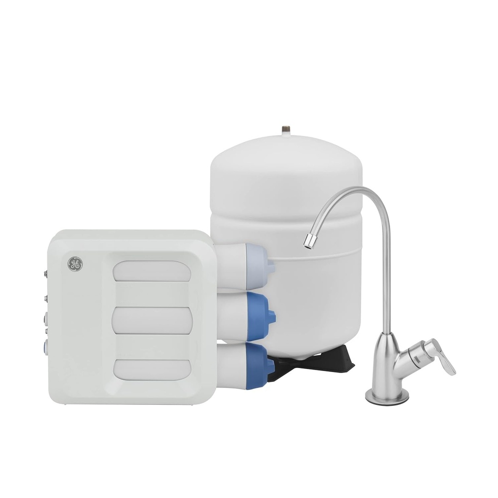 GE 5-Stage Reverse Osmosis Under Sink Water Filtration System with Faucet, Reduces 95+ Impurities including Lead, Chlorine, Arsenic, Filters FQ18PN, FQ18MN, FQ18RT, GXRV40TBN(1 Count (Pack of 1))