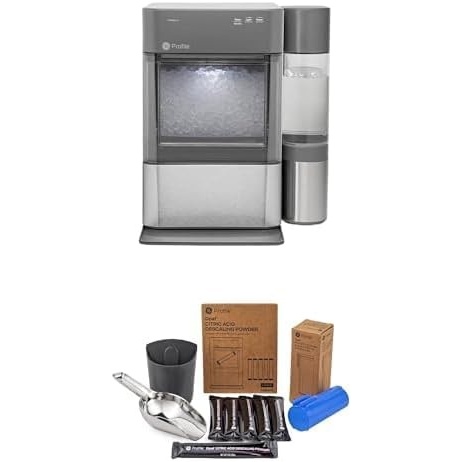 Bundle of GE Profile Opal 2.0 XL w/ 1 Gallon Tank w/WiFi, Stainless Steel + Opal Upgrade Kit Includes Stainless Steel Scoop + Magnetic Holder, Scale Inhibiting Filter, Descaling 6 Pack Powder Kit