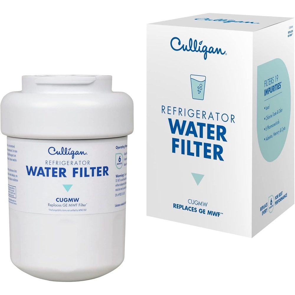 Culligan CUGMW Refrigerator Water Filter | Replacement for GE Water Filter (MWF) | Replace Every 6 Months | Pack of 1(Pack of 1)