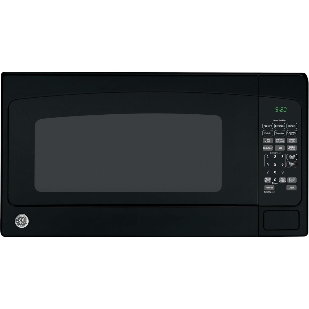 GE Countertop Microwave Oven, 1,200-watt Capacity, 2.0 Cubic Ft., 8 Auto Setting Cooking Settings, Child-Lock Technology, Kitchen Essentials for the Countertop, Dorm Room or Apartment, Black(Black)