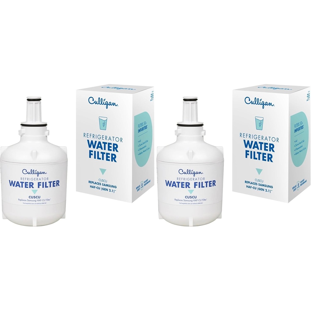 Culligan CUSCIN Refrigerator Water Filter | Replacement for Samsung Water Filter (HAF-CIN) | Replace Every 6 Months | Pack of 1(Pack of 2)
