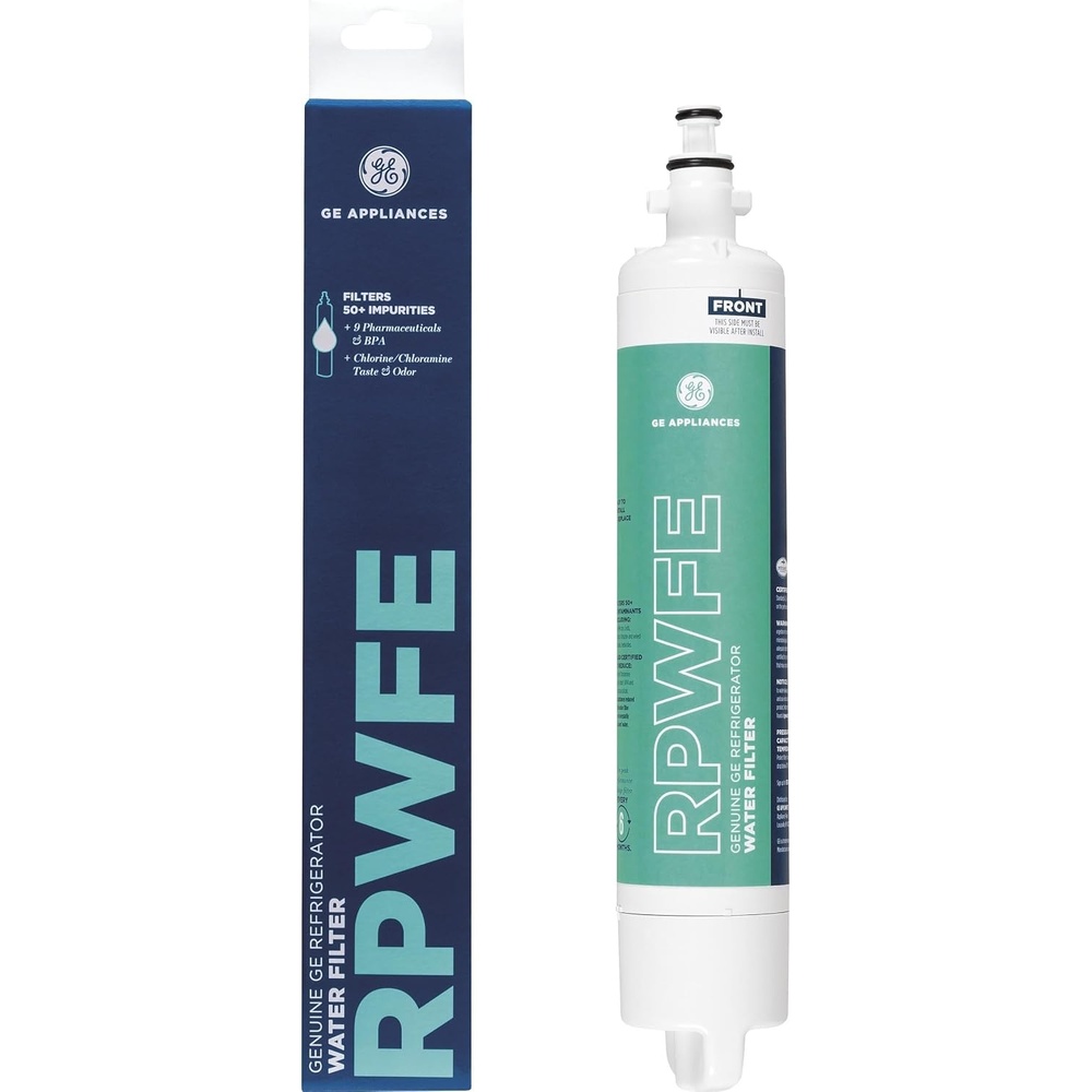 GE RPWFE Refrigerator Water Filter, Genuine Replacement Filter, Certified to Reduce Lead, Sulfur, and 50+ Other Impurities, Replace Every 6 Months for Best Results, Pack of 1(Pack of 1)