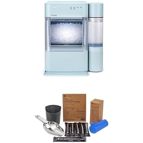 Bundle of GE Profile Opal 2.0 XL w/ 1 Gallon Tank w/WiFi, Moonstone Blue + Opal Upgrade Kit Includes Stainless Steel Scoop + Magnetic Holder, Scale Inhibiting Filter, Descaling 6 Pack Powder Kit