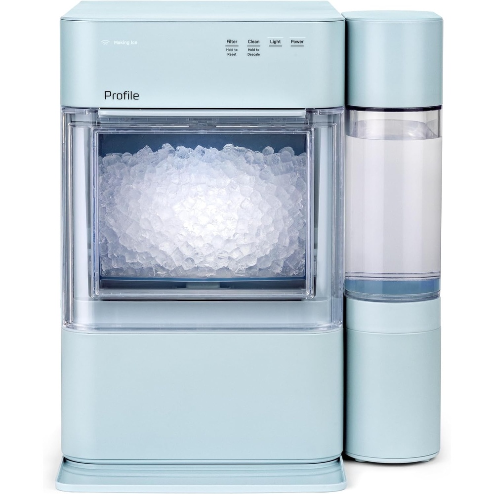 GE Profile Opal 2.0 XL with 1 Gallon Tank, Chewable Crunchable Countertop Nugget Ice Maker, Scoop Included, 38 lbs in 24 Hours, Pellet Ice Machine with WiFi & Smart Connected, Moonstone Blue(Moonstone Blue)