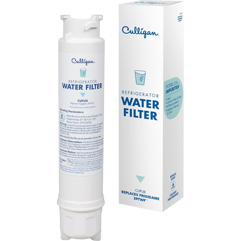 Culligan CUFUII Replaces Frigidaire (EPTWF), CUFUII Refrigerator Water Filter, Replace Every 6 Months, Pack of 1(Pack of 1)