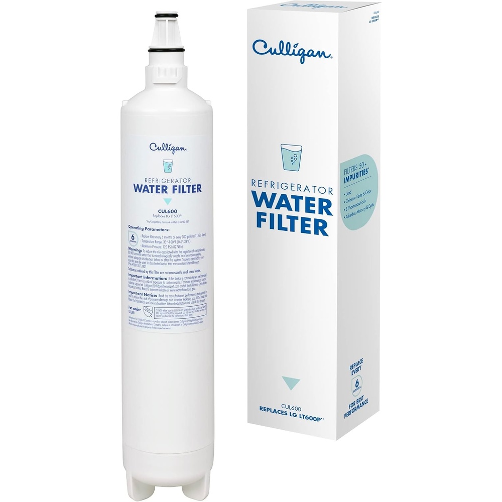 Culligan CUL1000 Refrigerator Water Filter | Replacement for LG Water Filter (LT1000) | Replace Every 6 Months | Pack of 1(1 Count (Pack of 1))