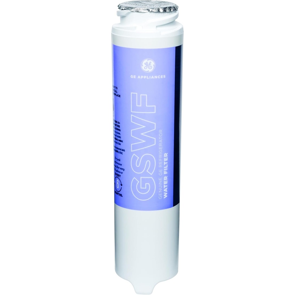 General Electric GE GSWF Refrigerator Water Filter | Certified to Reduce Lead, Sulfur, and 50+ Other Impurities | Replace Every 6 Months for Best Results | Pack of 1