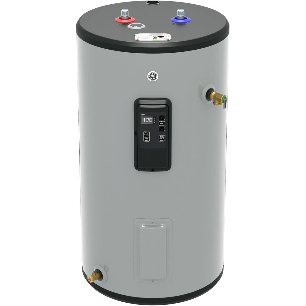 GE Appliances 30 Gallon Electric Water Heater with Adjustable Thermostat, Short, 240 Volt(Smart 30 Gallon – 10 Yr Warranty)