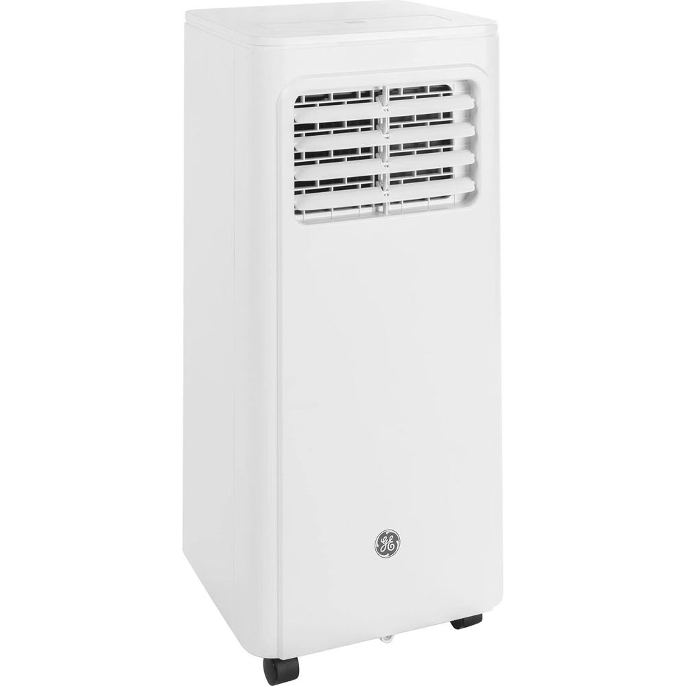 GE 8,000 BTU Portable Air Conditioner for Small Rooms up to 150 sq ft. (5,100 BTU SACC), 3-in-1 with Dehumidify, Fan and Auto Evaporation, Included Window Installation Kit(9 000 BTU)