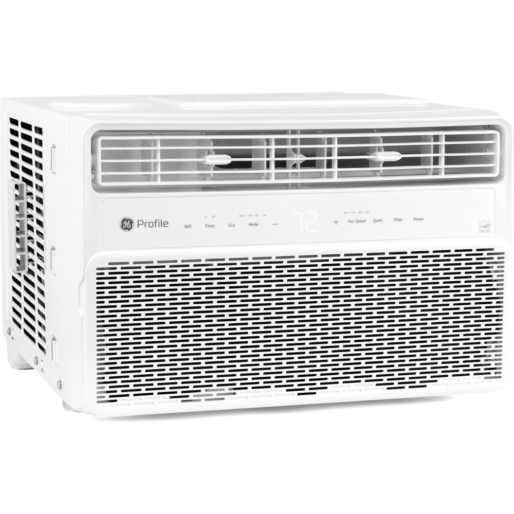 GE Profile Inverter Window Air Conditioner Unit 8,000 BTU with Energy Efficient AC Cooling up to 350 sq ft., Ultra Quiet, SMART Home Capable, Includes Remote and Install Kit, White