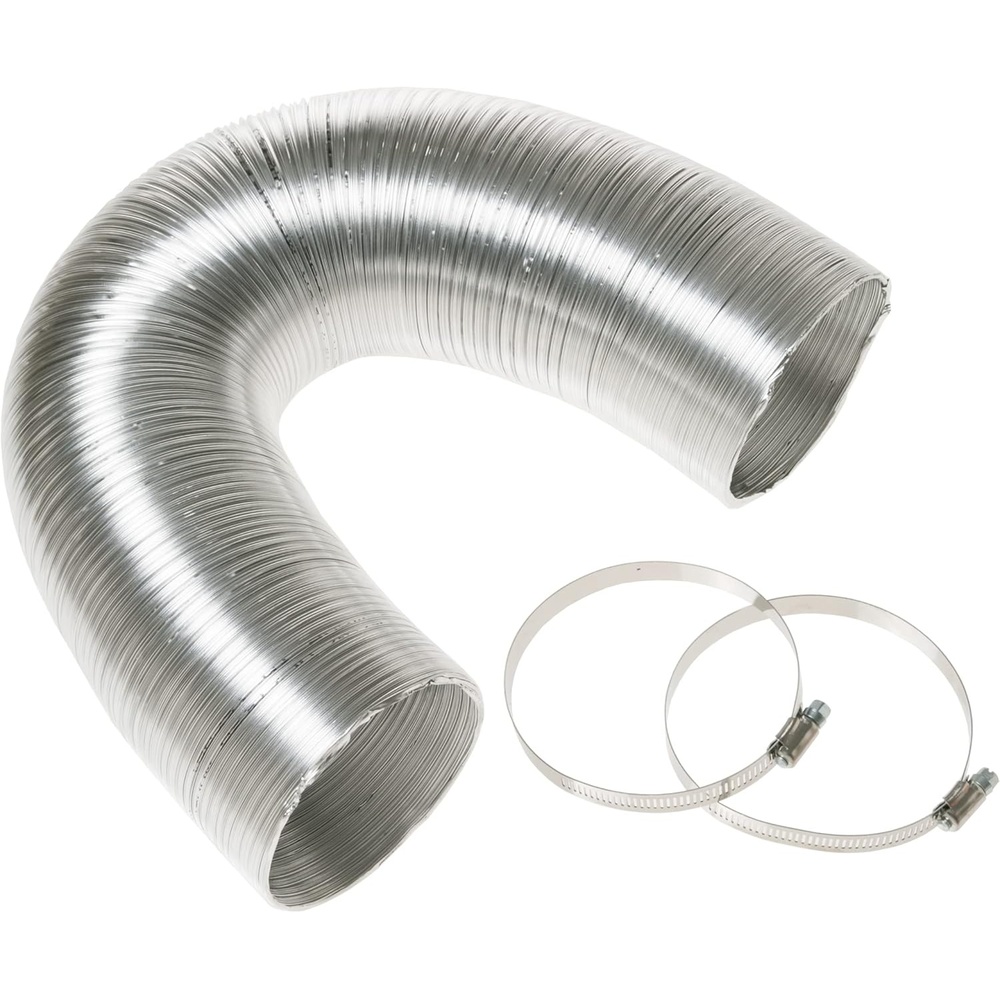 GE Appliances 8-Foot Flexible Metal Dryer Duct, WX08X10086, Genuine OEM Replacement Part for Dryers(8 ft Dryer Duct)