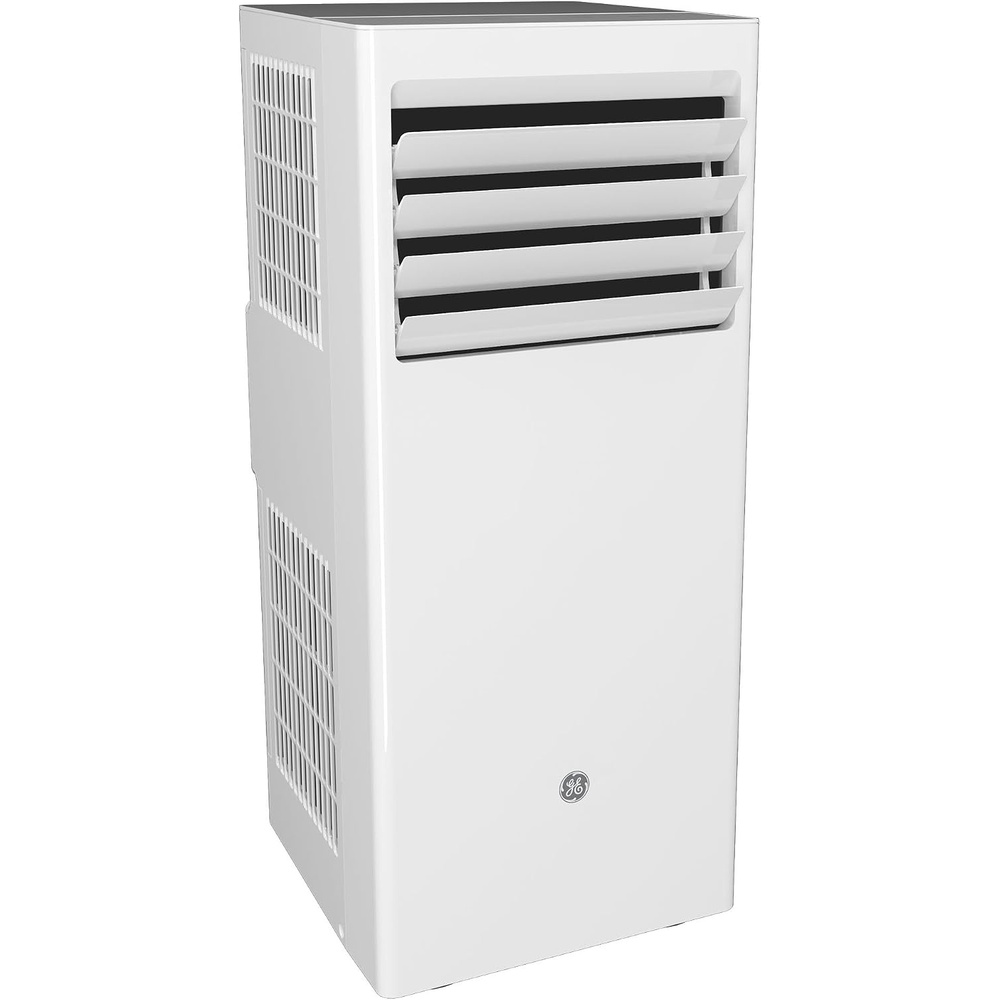 GE 5,000 BTU DOE Portable Air Conditioner, Cools Small Rooms up to 150 Sq Ft, Compact 3-in-1 AC Unit with Dehumidifier & Fan, Remote Control, Auto Evaporation, Easy Install Window Kit, White(5 000 BTU – Standard)