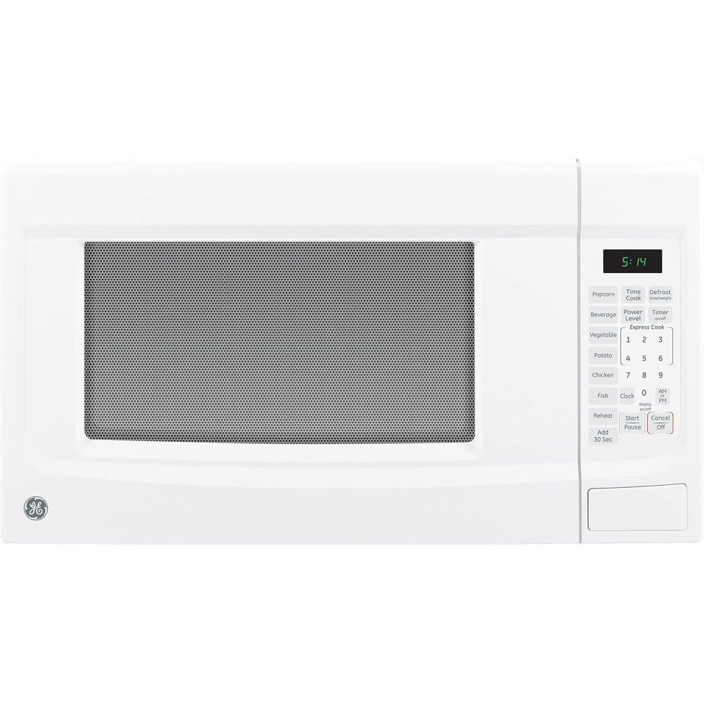 GE GCST14S1WBB 1.4 Cu. Ft. Black Countertop Microwave(White)